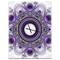 Designart 'Purple Fractal Pattern With Circles Modern Rectangular Wall Clock